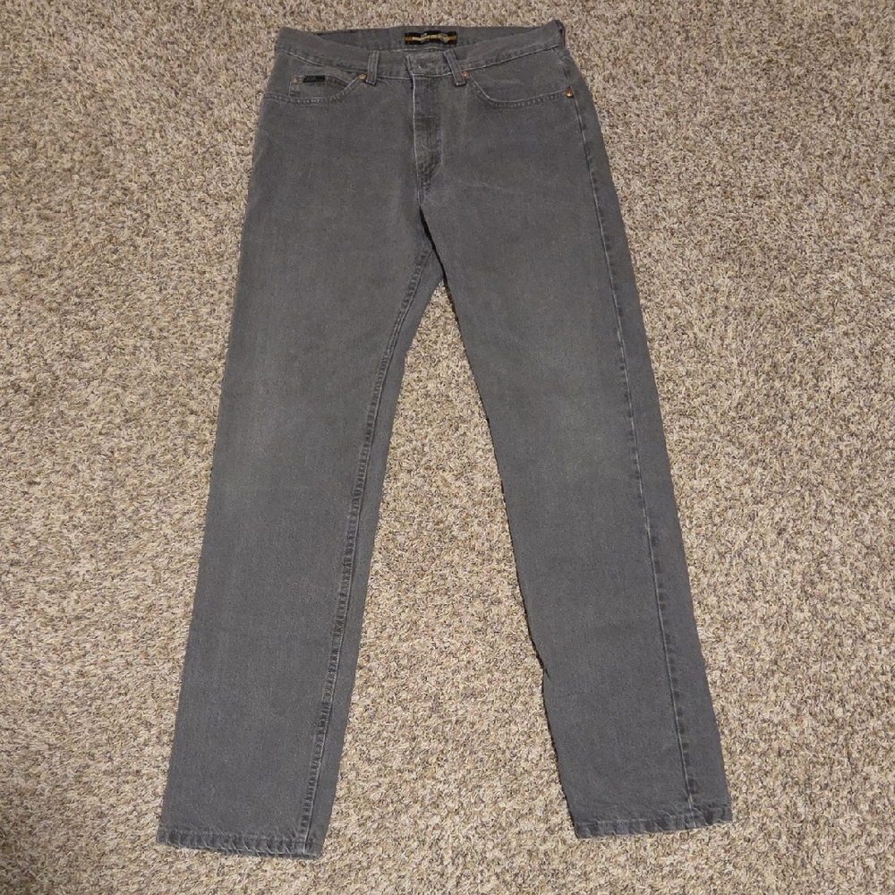 Lee Men's Vintage Workwear Gray Straight-Leg Jeans. Size 32/36